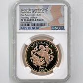  2024 ȥꥢ ѡ¤ʾΩ125ǯ 5֥  100ɥ åž夲 ץ롼 NGC PF 70 UC FDOI  ʽ˺ǹ Ȣ ̤