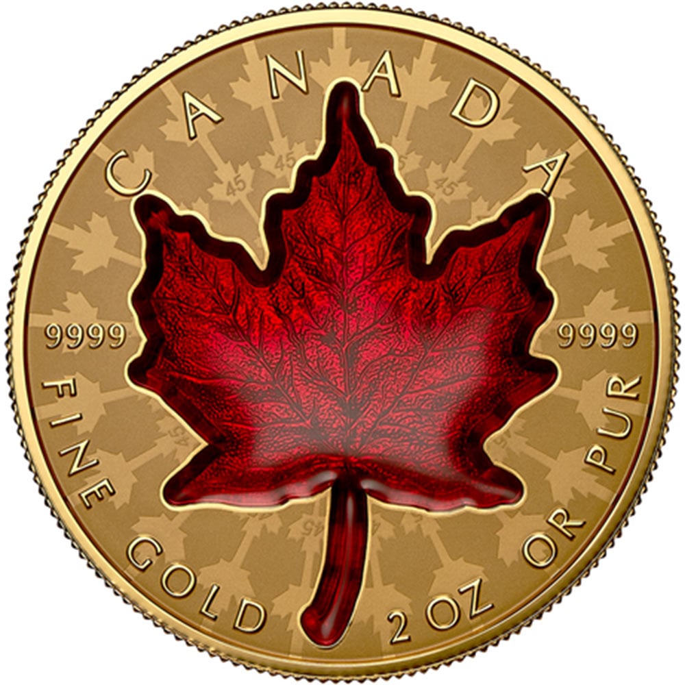 予約商品 日本独占販売 2024 カナダ エリザベス2世 メイプルリーフ 200