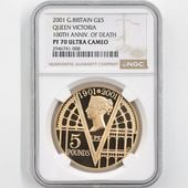 2001 ѹ ȥꥢ ׸100ǯǰ 5ݥ  ץ롼 NGC PF 70 UC ǹ ̤ ꥹ 