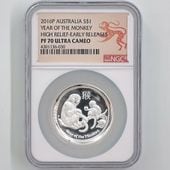  2016 ȥꥢ ϥ꡼ ǯ 1ɥ  1 ץ롼 NGC PF 70 UC ER  ǹ ̤