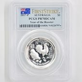  2017 ȥꥢ ϥ꡼ ǯܿ 1ɥ 1 ץ롼 PCGS PR 70 DCAM FS  ǹ ̤