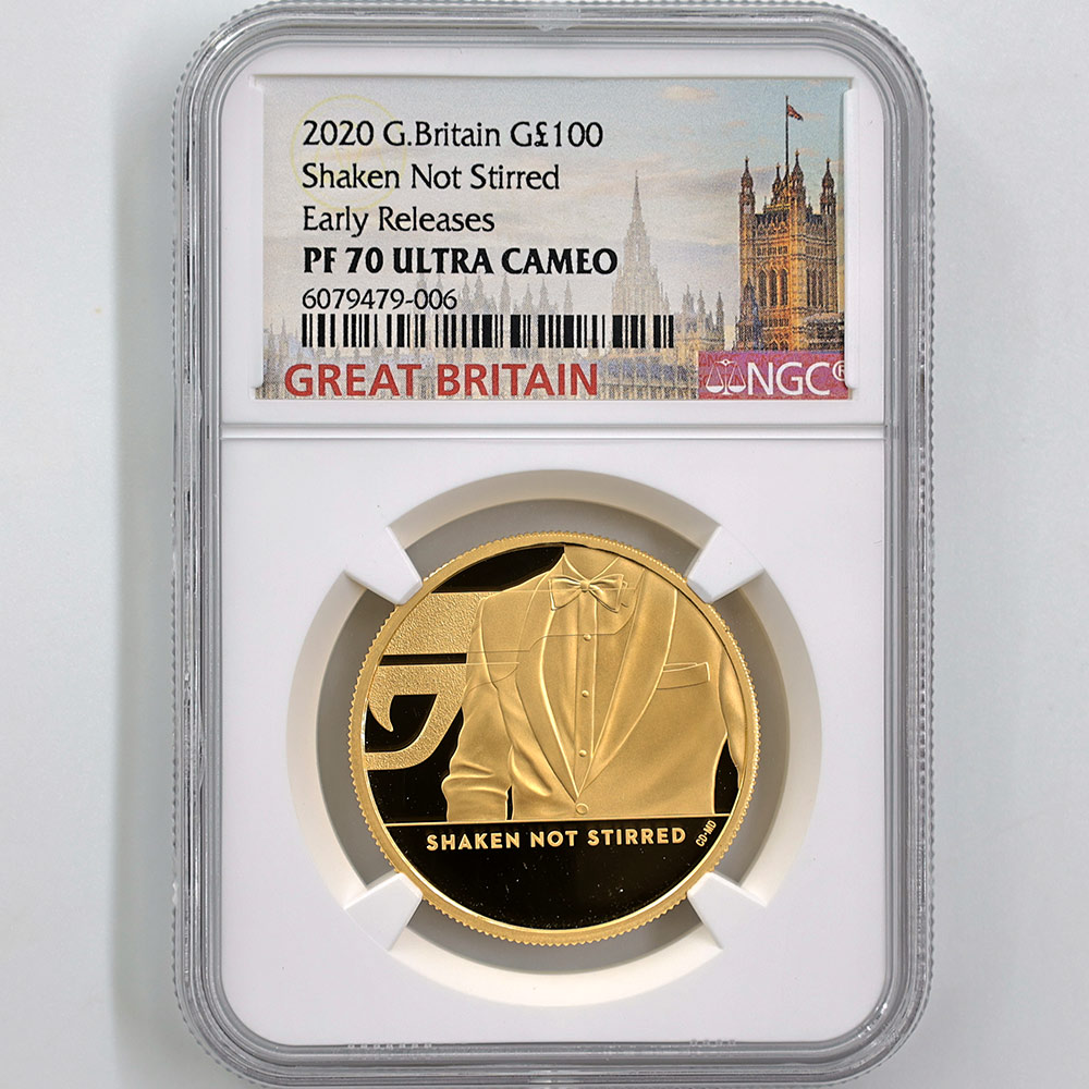 委託販売 2020 英国 007 ジェームズ・ボンド 第3貨 100ポンド 金貨 1
