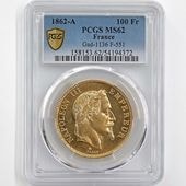 1862A ե ʥݥ쥪3 100ե  PCGS MS 62 ̤ 