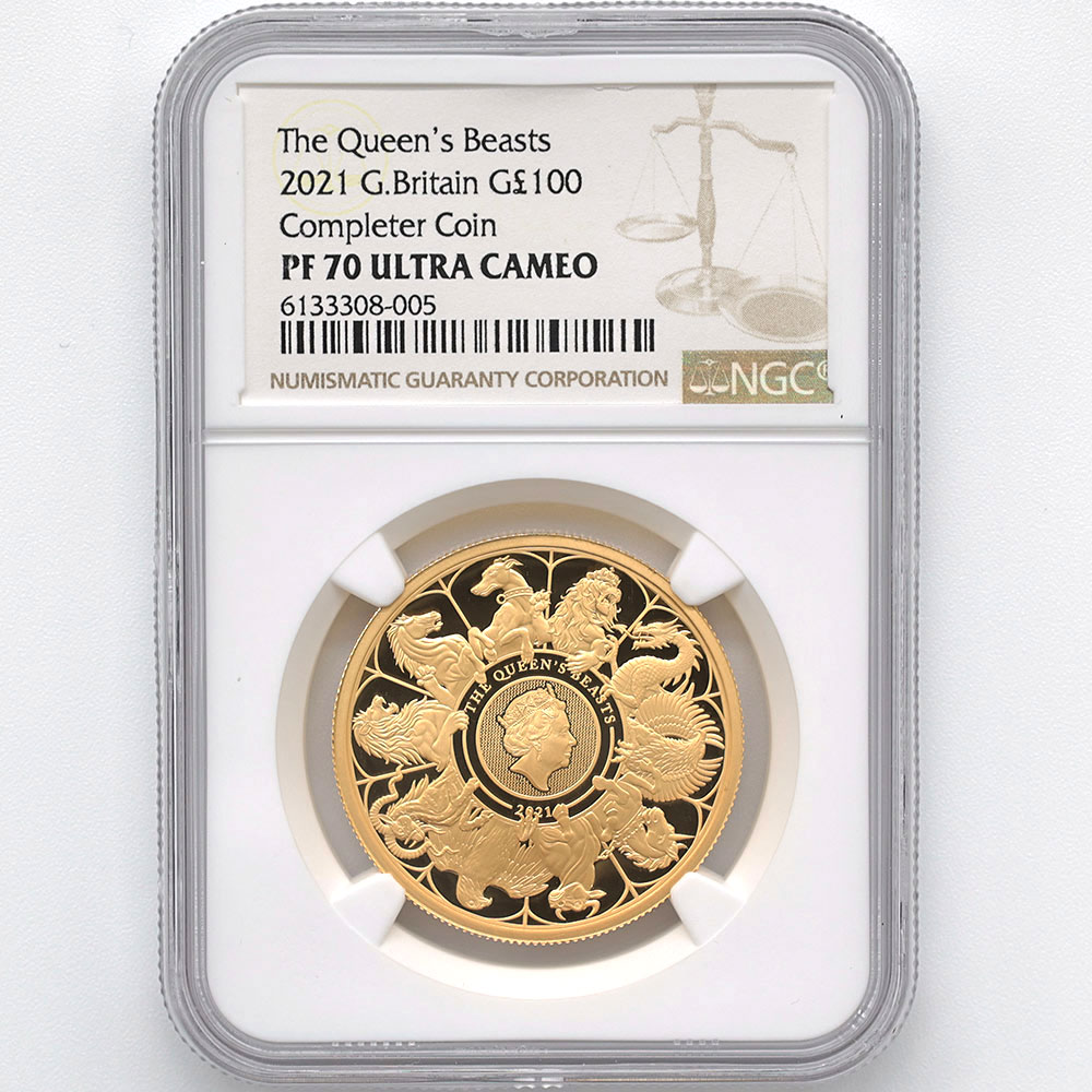 2021 英国 英国紋章の獣コレクション コンプリーター 完全集合版 100ポンド 金貨 1オンス プルーフ NGC PF 70 UC 最高鑑定  完全未使用品 元箱付 イギリス 金貨 | 英国,英国 金貨 | 株式会社世界コイン