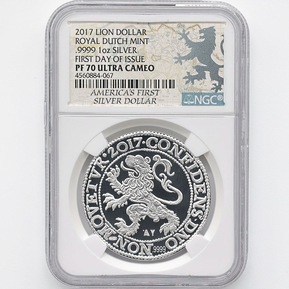 ツ*モ様 1647年オランダ・ユトレヒト ライオンダラー(銀貨) NGC鑑定