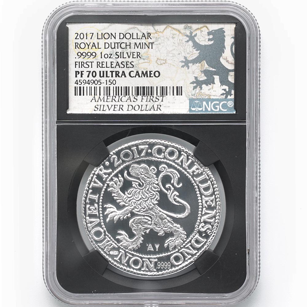 2017 オランダ ライオンダラー リストライク 銀貨 1オンス プルーフ