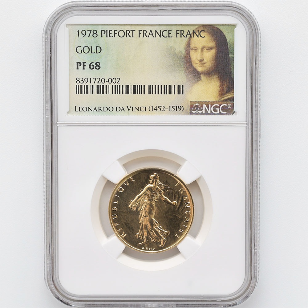 1978 フランス 種を蒔く女神 1フラン ピエフォー 金貨 プルーフ NGC PF