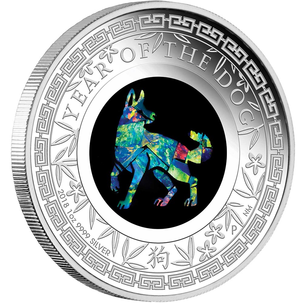 セール 2018 オーストラリア 戌年狗図 1豪ドル 銀貨 1オンス オパール嵌め込み 完全未使用品 元箱付 | オーストラリア,オーストラリア 銀貨  | 株式会社世界コイン
