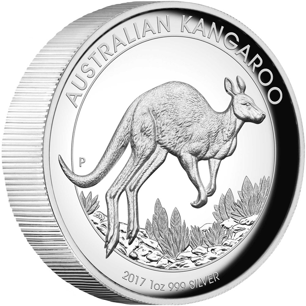 セール 2017 オーストラリア ハイリレーフ カンガルー 1豪ドル 銀貨 1