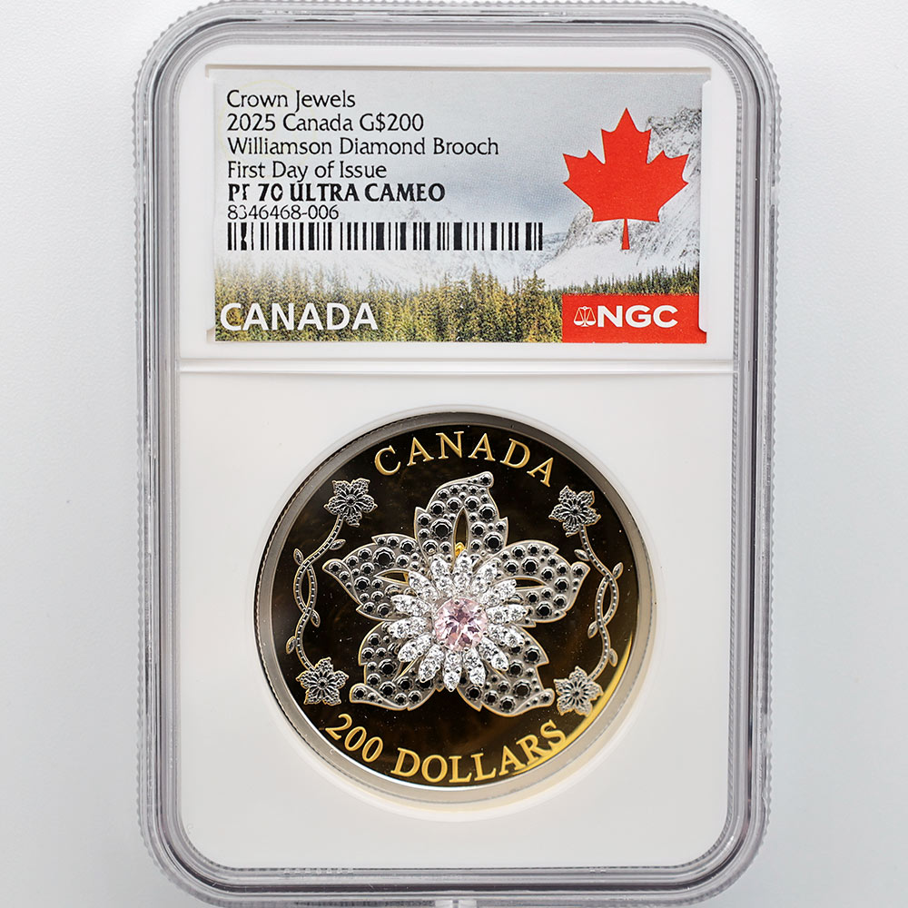 委託販売 2025 カナダ ウィリアムソン ダイヤモンド ブローチ 200