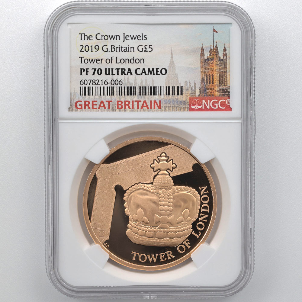 2019 英国 ロンドン塔コインコレクション クラウンジュエル 5ポンド金貨 プルーフ NGC PF 70 UC 最高鑑定 完全未使用品 イギリス  金貨 | すべての商品 | 株式会社世界コイン