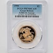 �������� 1990 �ѹ� ���ꥶ�٥�2�� ���֥�� 2�ݥ�� ��� �ץ롼�� PCGS PR 70 DCAM �ǹ���� ����̤������ �����硼��ε�༣ �����ꥹ ��� �ڥݥ���ȡ������ݥ������оݳ���