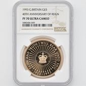 ͽ��� 1993 �ѹ� ���ꥶ�٥�2�� �״�40��ǯ��ǰ 5�ݥ�� ��� �ץ롼�� NGC PF 70 UC �ǹ���� ����̤������ �����ꥹ ���