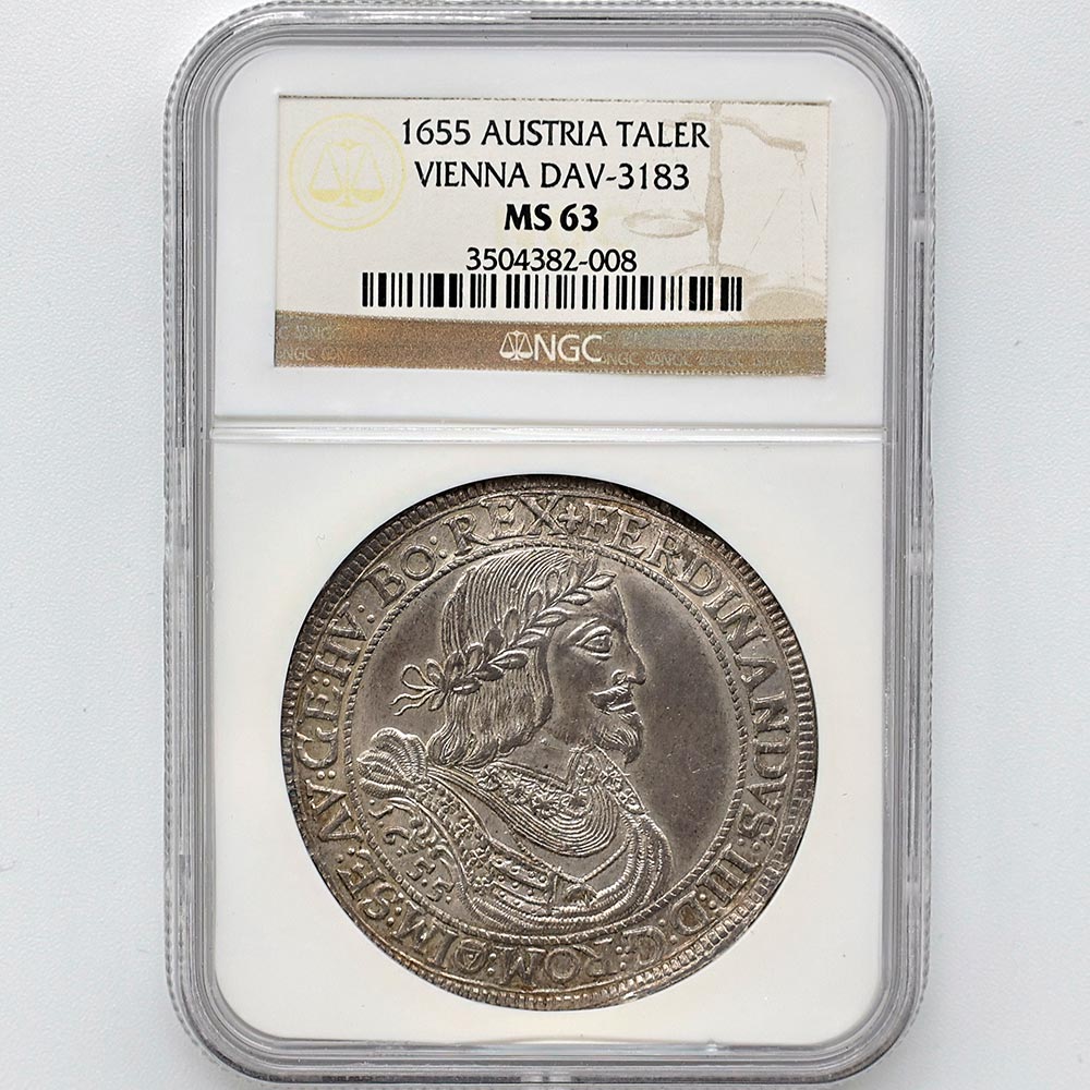 委託販売 1655 オーストリア ウィーン フェルディナンド3世 1ターラー