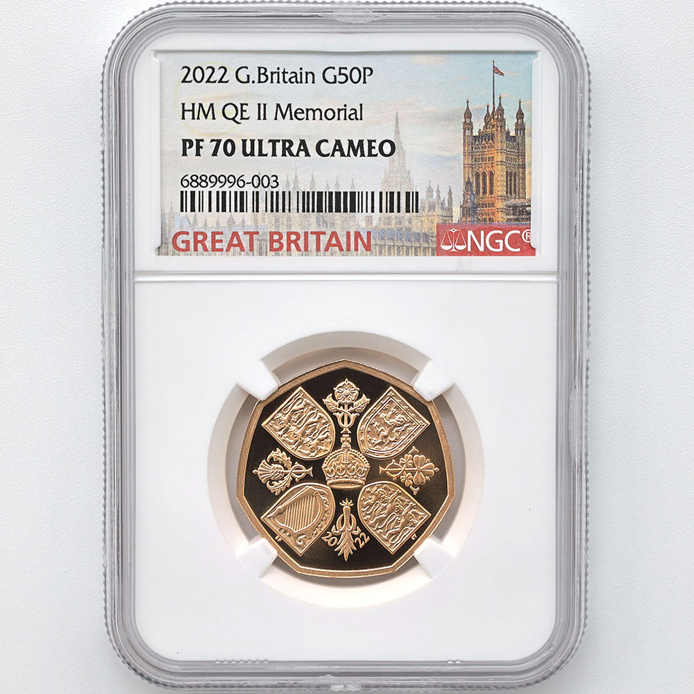 委託販売 2022 英国 エリザベス2世 女王陛下追悼記念 50ペンス 金貨