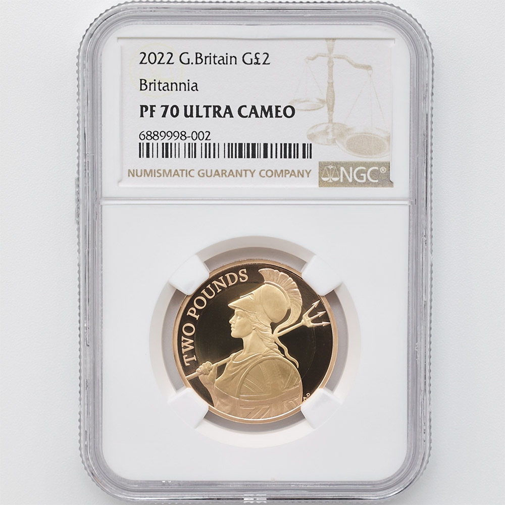 委託販売 2022 英国 ブリタニア 2ポンド 金貨 プルーフ NGC PF 70 UC
