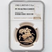 ��α�� 1980 �ѹ� ���ꥶ�٥�2�� ���֥�� 5�ݥ�ɡ�5���֥��˶�� �ץ롼�� NGC PF 70 UC �ǹ���� ����̤������ �����硼��ε�༣ �����ꥹ ���