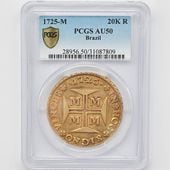 �������� 1725 �֥饸�� ���祢��5�� 20000�쥤�� ��� PCGS AU 50 �����ʡڥݥ���ȡ������ݥ������оݳ���