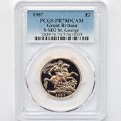 �������� 1987 �ѹ� ���ꥶ�٥�2�� ���֥�� 2�ݥ�ɡ�2���֥��� ��� �ץ롼�� PCGS PR 70 DCAM �ǹ���� ����̤������ �����硼��ε�༣ �����ꥹ ��� �ڥݥ���ȡ������ݥ������оݳ���