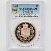 2002 �ѹ� ���ꥶ�٥�2�� ¨��50��ǯ��ǰ ���֥��  5�ݥ�� ��� �ץ롼�� PCGS PR 70 DCAM �ǹ���� ����̤������ ������ǥ󡦥���ӥ꡼ �����ꥹ ���