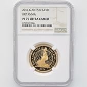 ��Ƥ�� �������� 2014 �ѹ� �֥꥿�˥� 50�ݥ�� ��� 1/2���� �ץ롼�� NGC PF 70 UC �ǹ���� ����̤�����ʡڥݥ���ȡ������ݥ������оݳ���