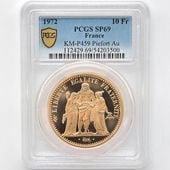 �������� 1972 �ե�� �إ饯�쥹 10�ե�� �ԥ��ե��� ��� �ץ롼�� PCGS SP 69 �ǹ���� ����̤������ �ڥݥ���ȡ������ݥ������оݳ���