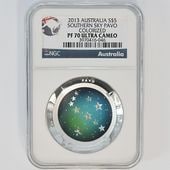 ������ 2013 �������ȥ�ꥢ ��ŷ��ŷ��� �����㤯�� �ɡ��෿ ��� 1���� �ץ롼��  NGC PF 70 UC �ǹ���� ����̤������