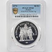 1979 �ե�� �إ饯�쥹 50�ե�� �ԥ��ե��� ��� �ץ롼�� PCGS SP 68 ��ǹ���� ����̤������