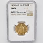 �������� 1765 �ϥ󥬥꡼ �ޥꥢ���ƥ쥸�� 2�����å� ���  NGC MS 61 ��̤������ �ڥݥ���ȡ������ݥ������оݳ���