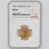 1962 �ѹ� ���ꥶ�٥�2�� ���֥�� 1�ݥ�ɡ�1���֥��˶�� NGC MS 67 �ǹ���� ����̤������ �����硼��ε�༣
