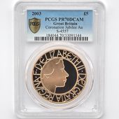 �������� 2003 �ѹ� ���ꥶ�٥�2�� �״���50��ǯ ������ǥ󡦥���ӥ꡼ 5�ݥ�� ��� �ץ롼�� PCGS PR 70 DCAM �ǹ���� ����̤������ �����ꥹ ��� �ڥݥ���ȡ������ݥ������оݳ���