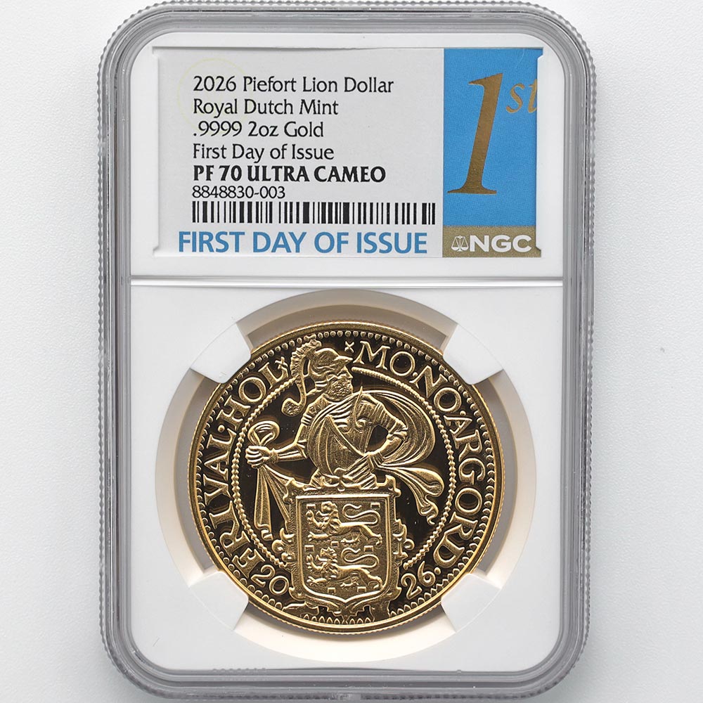 2026 オランダ 公式リストライク ライオンダラー 金貨 2オンス
