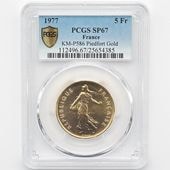 �������� 1977 �ե�� ��򼬤����� 5�ե�� �ԥ��ե��� ��� PCGS SP 67 ����̤������ �ڥݥ���ȡ������ݥ������оݳ���