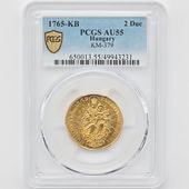 �������� 1765 �ϥ󥬥꡼ �ޥꥢ���ƥ쥸�� 2�����å� ��� PCGS AU 55 ������ �ڥݥ���ȡ������ݥ������оݳ���