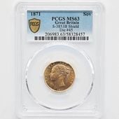 �������� 1871 �ѹ�ʥ����ꥹ�� �������ȥꥢ���� 1�ݥ�ɡ�1���֥��� ��� PCGS MS 63 ̤������ ��󥰥إå� �ڥݥ���ȡ������ݥ������оݳ���