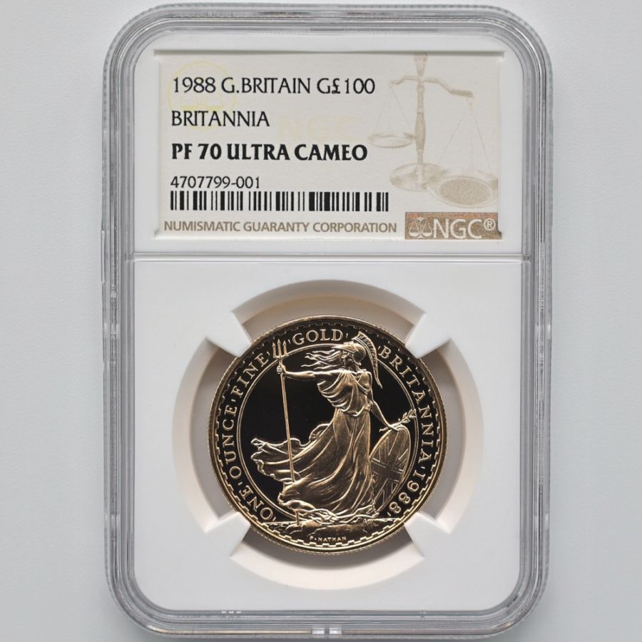 委託販売 1988 英国（イギリス） ブリタニア 100ポンド 金貨 1オンス