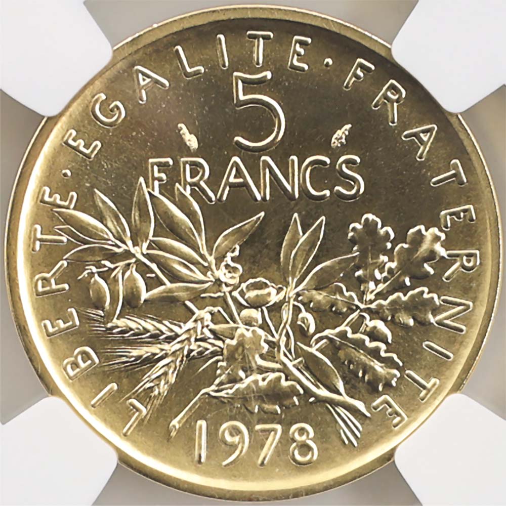 1978 �ե�� ��򼬤����� 5�ե�� �ԥ��ե��� ��� �ץ롼�� NGC PF 68  ����̤������