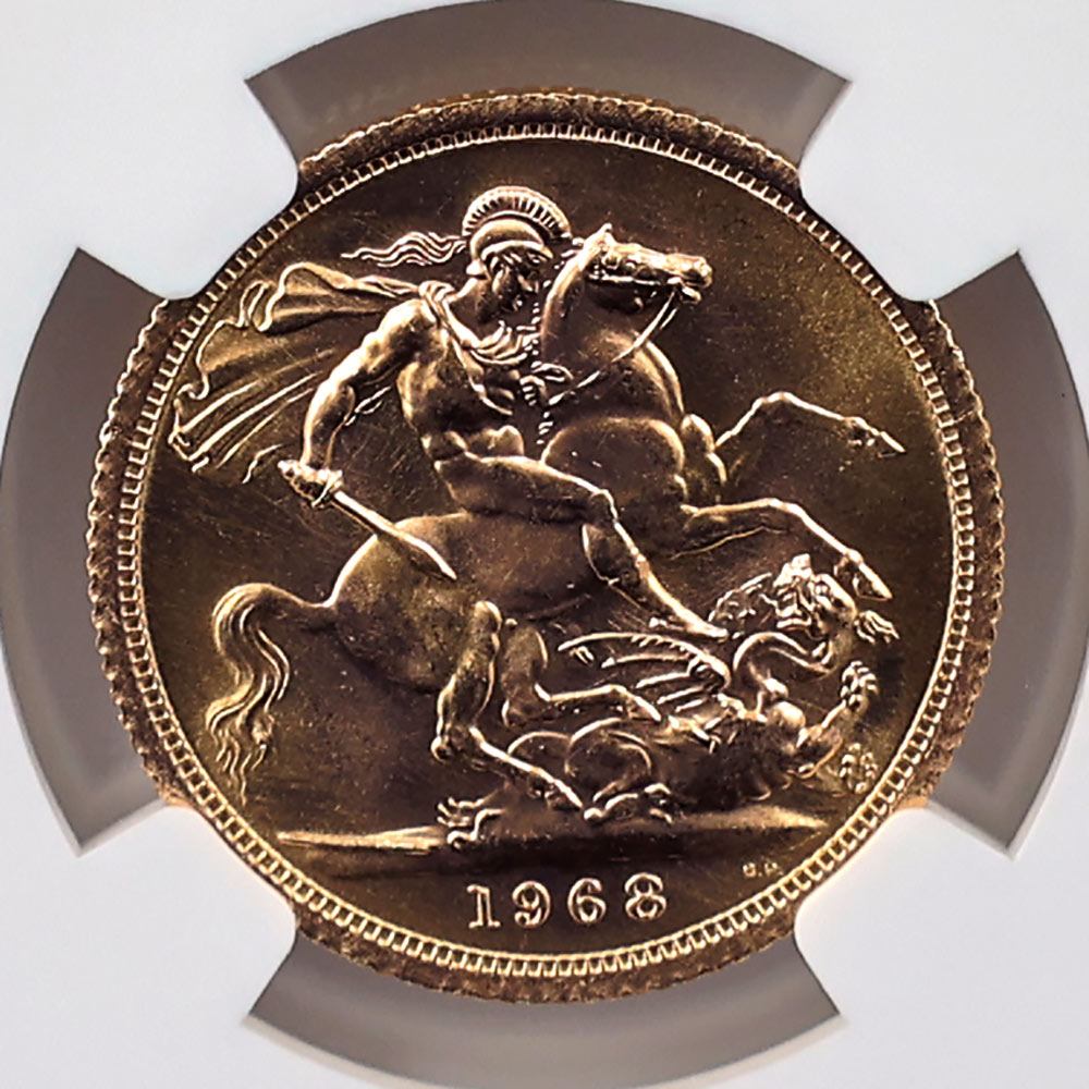 1968 �ѹ� ���ꥶ�٥�2�� ���֥�� 1�ݥ�ɡ�1���֥��˶�� NGC MS 66 ����̤������ �����硼��ε�༣