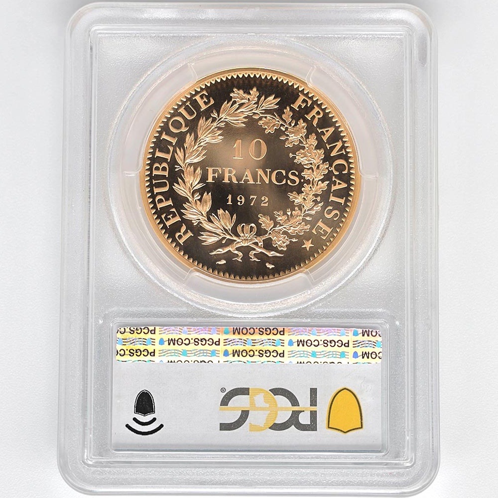 �������� 1972 �ե�� �إ饯�쥹 10�ե�� �ԥ��ե��� ��� �ץ롼�� PCGS SP 69 �ǹ���� ����̤������ �ڥݥ���ȡ������ݥ������оݳ���