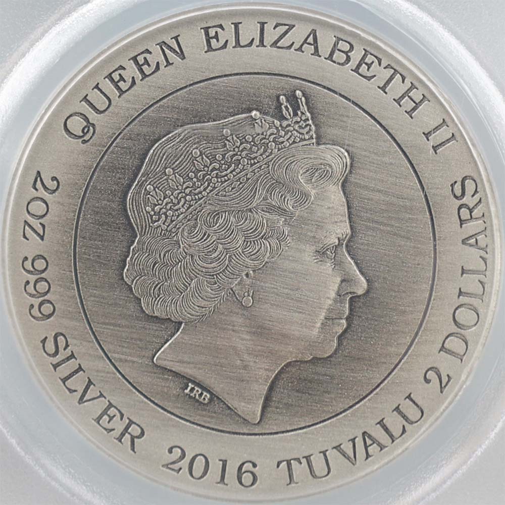 2016 �ĥХ� �ϥ���졼�� �̲��ο� �����ǥ��� 2�ɥ� ��� 2���� �ץ롼�� ����ƥ������ž夲 PCGS PR 69 Antique Finish FS ������ �źǹ���� ����̤������