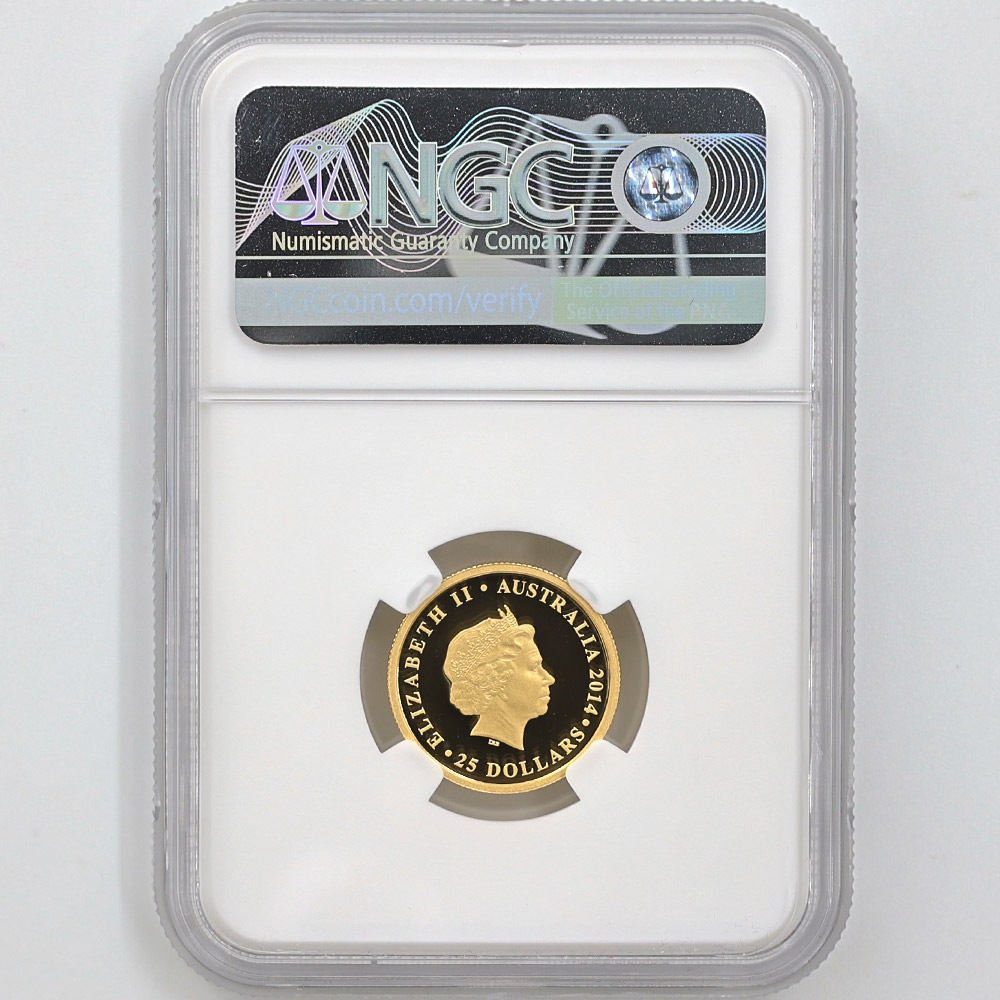 2014 �������ȥ�ꥢ ���ɥ����󥢥���� ������ɥ�å���  25��ɥ� ��� 1/4���� �ץ롼�� NGC PF 70 UC �ǹ���� ����̤������