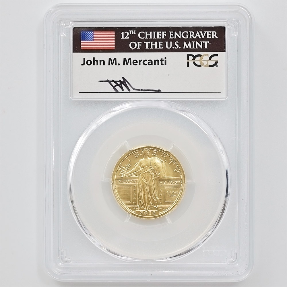 �������� 2016 ����ꥫ ���������󥰥�Хƥ�100��ǯ 25����� ��� 1/4���� PCGS SP 70 FDOI ������ �ʽ��������  �ǹ���� ����̤������ �ڥݥ���ȡ������ݥ������оݳ���