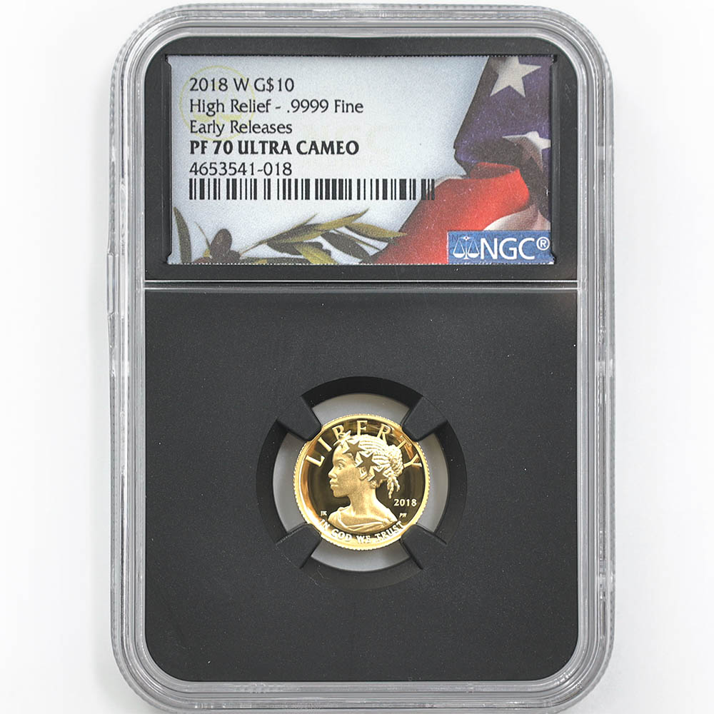 2018 ����ꥫ �ϥ���꡼�� ��ͳ�ν��� 10 �ɥ� ��� 1/10 ���� �ץ롼�� NGC PF 70 UC ER ������ �ǹ���� ����̤������
