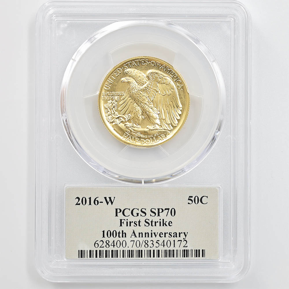 2016 ����ꥫ ���������󥰥�Хƥ� 100��ǯ��ǰ 50 ����� ��� 1/2���� ̤���� PCGS SP 70 FS ������ �ǹ���� ����̤������ ��Ȣ�� �ȡ��ޥ���S�����꡼�֥��� ������