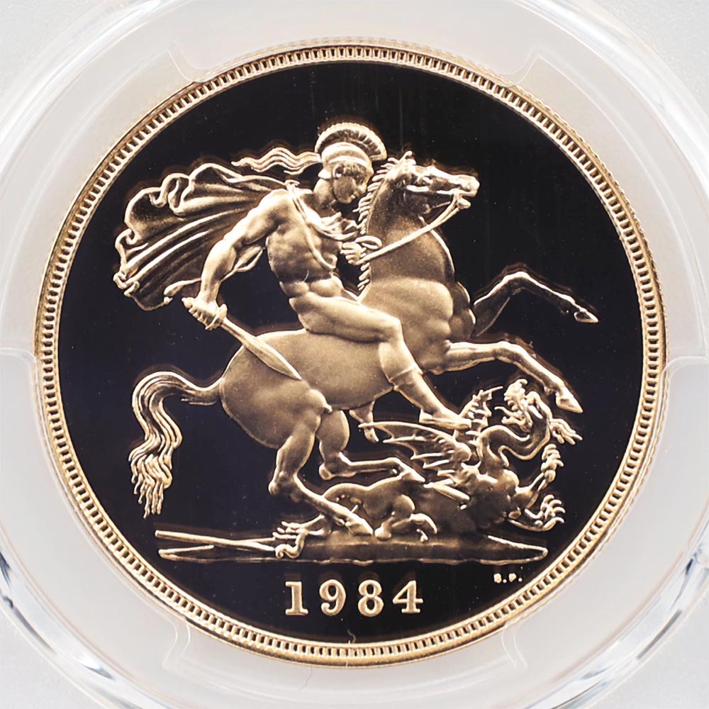 1984 �ѹ� ���ꥶ�٥�2�� ���֥�� 5�ݥ�ɡ�5���֥��� ��� �ץ롼�� PCGS PR 70 DCAM �ǹ���� ����̤������ �����硼��ε�༣ �����ꥹ ���