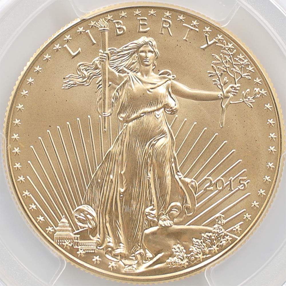 �������� 2015 ����ꥫ ������ɥ������� 50�ɥ� ��� 1���� ̤���� PCGS MS 70 �ǹ���� ����̤������ �꡼����쥬����������