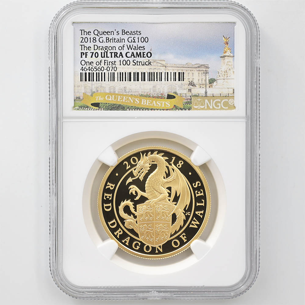 2018 �ѹ� ��Ϥνå��쥯����� �������륺�Υ�åɥɥ饴�� 100�ݥ�� ��� 1���� �ץ롼�� NGC PF 70 UC ONE OF FIRST 100 STRUCK �ǹ���� ����̤������ �����ꥹ ���