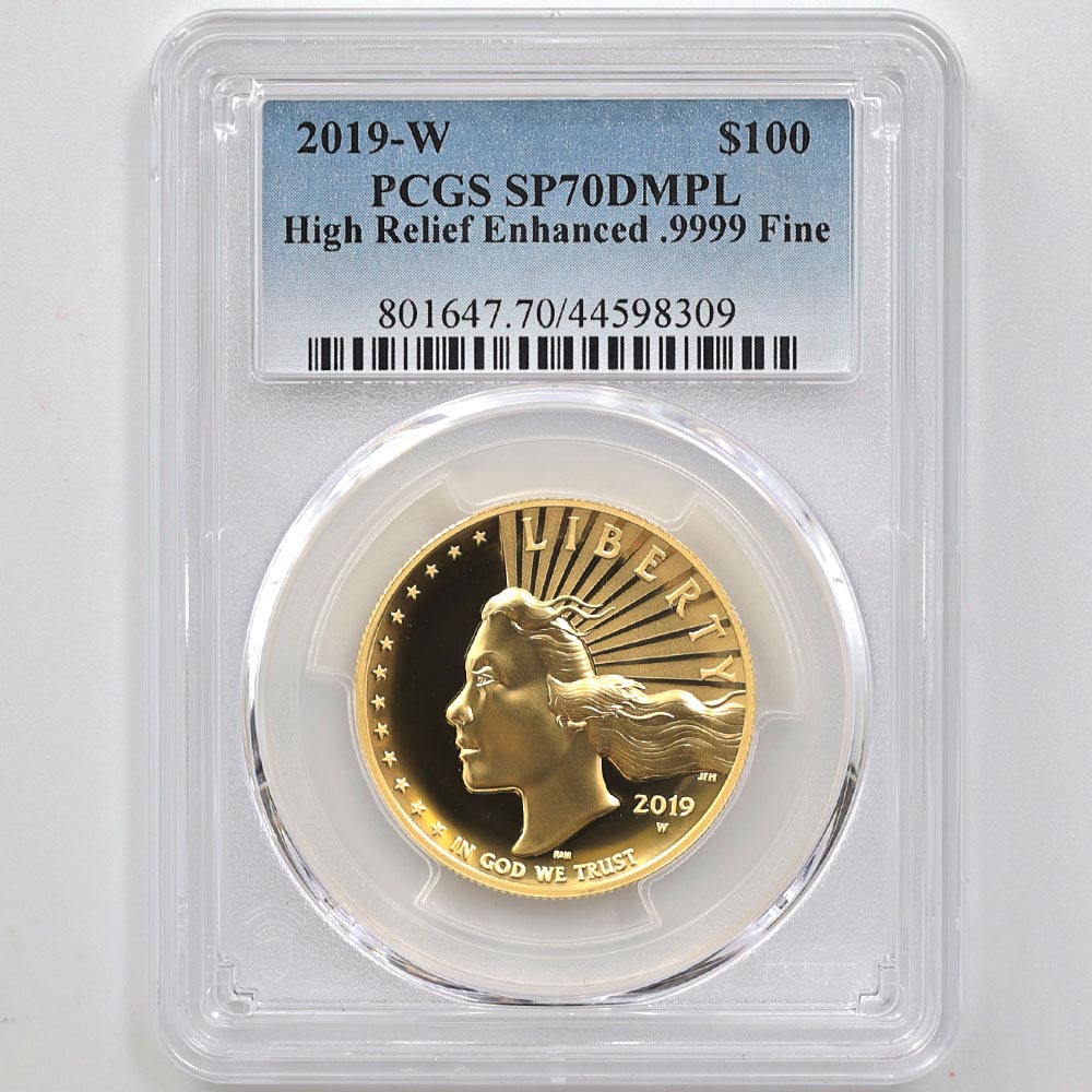 2019 ����ꥫ �ϥ���꡼�� ��ͳ�ν��� 100�ɥ� ��� 1���� PCGS SP 70 DMPL �ǹ���� ����̤������