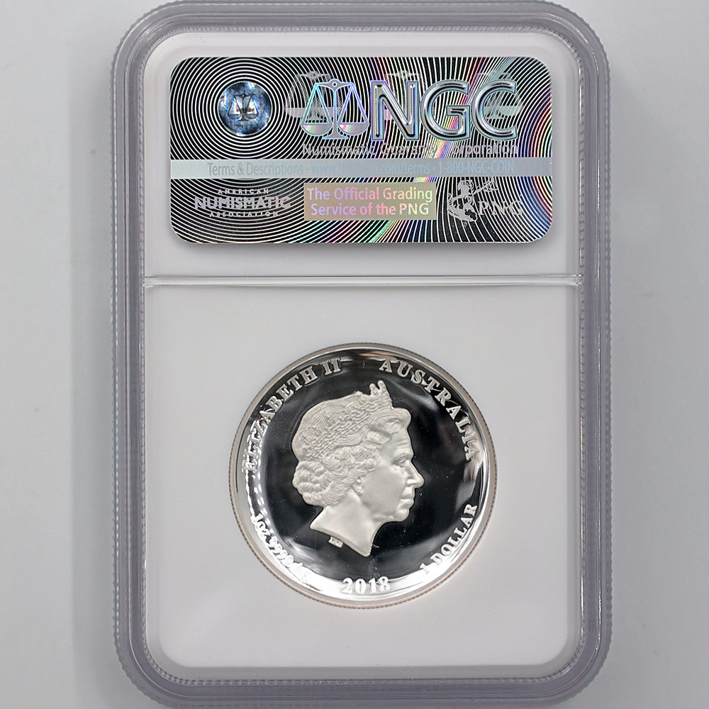 2018 ȥꥢ ϥ졼 ǯ 1ɥ  1 ץ롼 NGC PF 70 UC ER  ǹ ̤