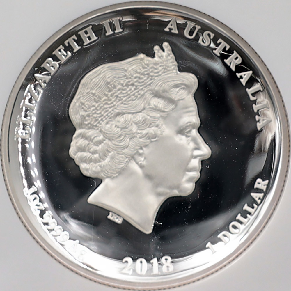 2018 ȥꥢ ϥ졼 ǯ 1ɥ  1 ץ롼 NGC PF 70 UC ER  ǹ ̤